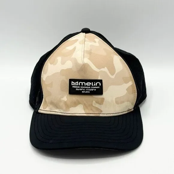 Melin Odysea Stacked Hydro Snapback Hat in a Sand/Brick Colorway 56-60cm - Picture 1 of 9